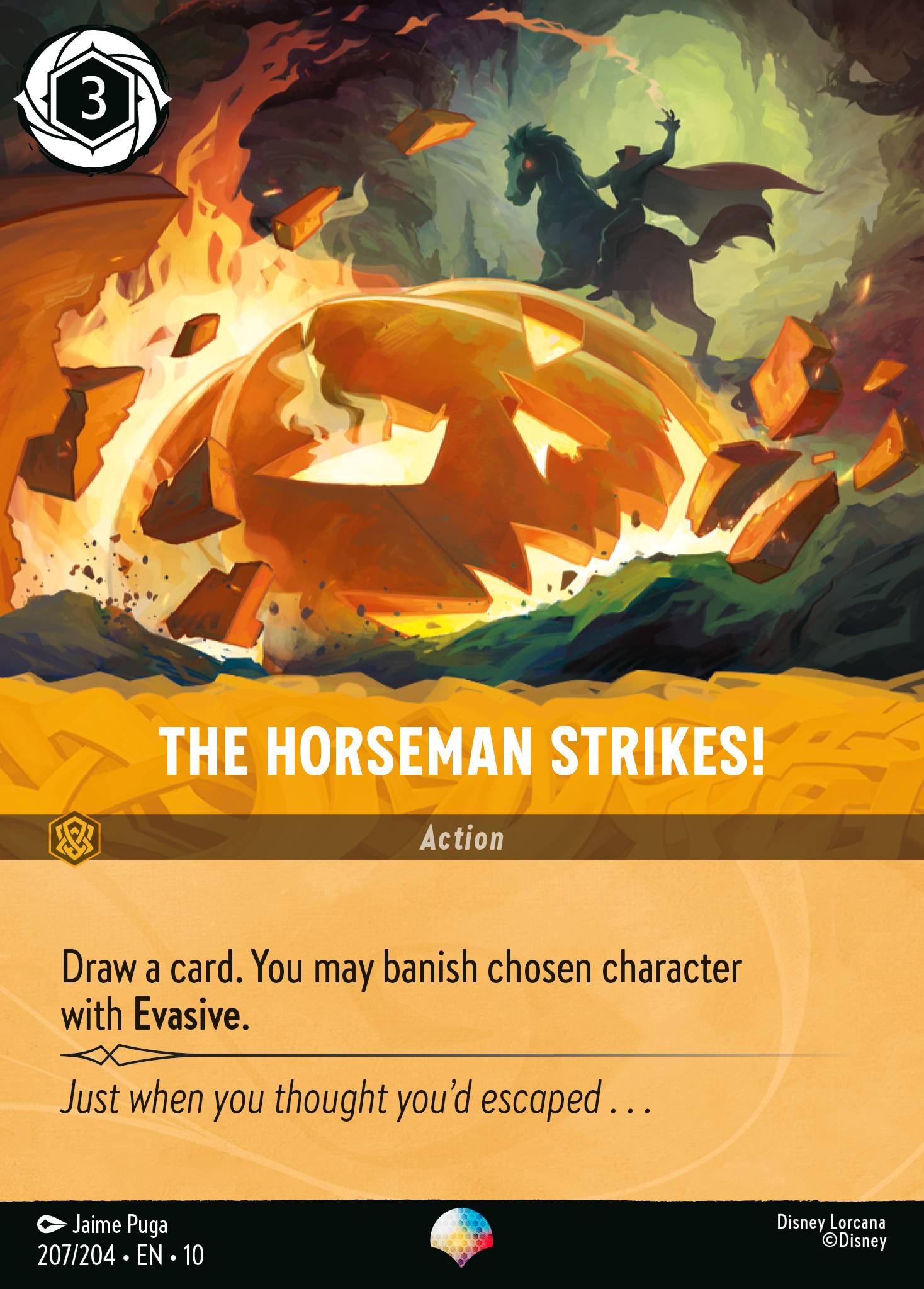The Horseman Strikes! Disney Lorcana card