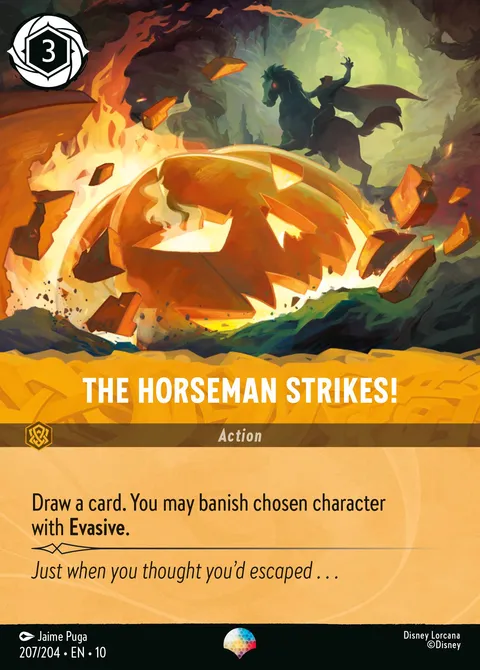 The Horseman Strikes! Disney Lorcana card