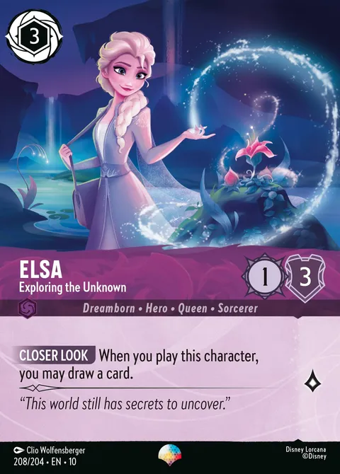 Elsa — Exploring the Unknown Disney Lorcana card