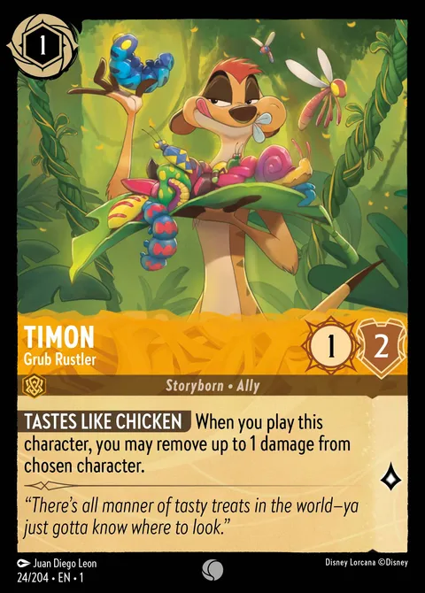 Timon — Grub Rustler Disney Lorcana card