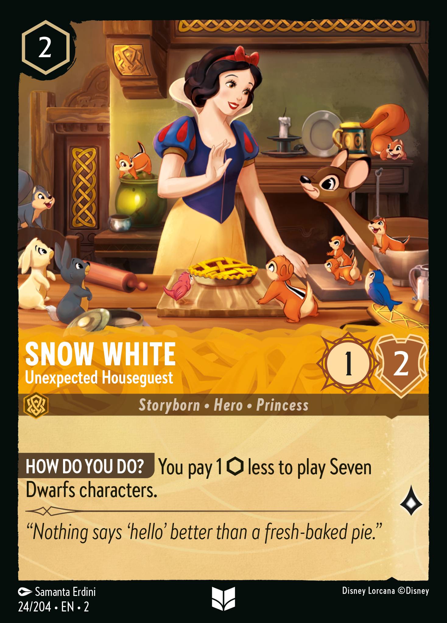 Snow White — Unexpected Houseguest Disney Lorcana card