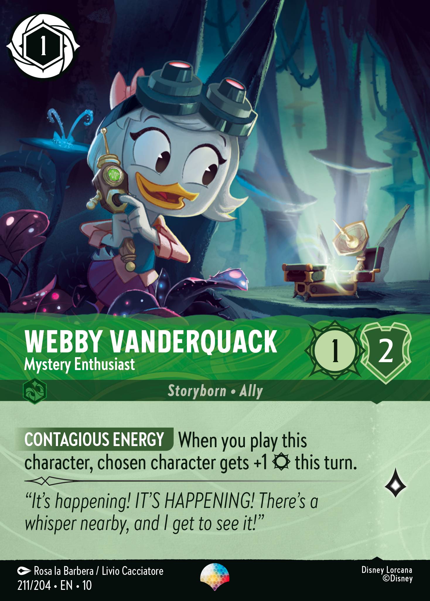 Webby Vanderquack — Mystery Enthusiast Disney Lorcana card