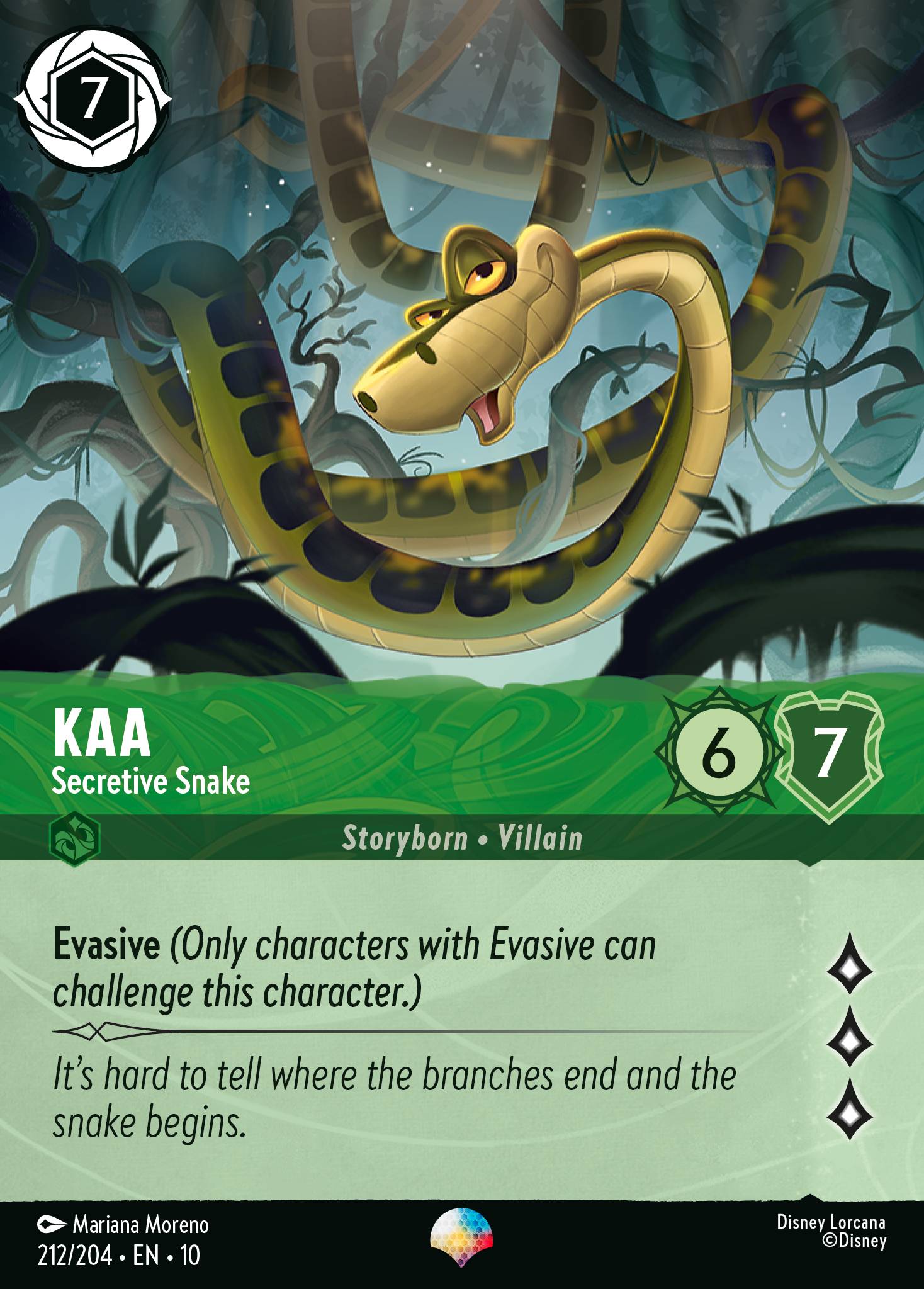 Kaa — Secretive Snake Disney Lorcana card