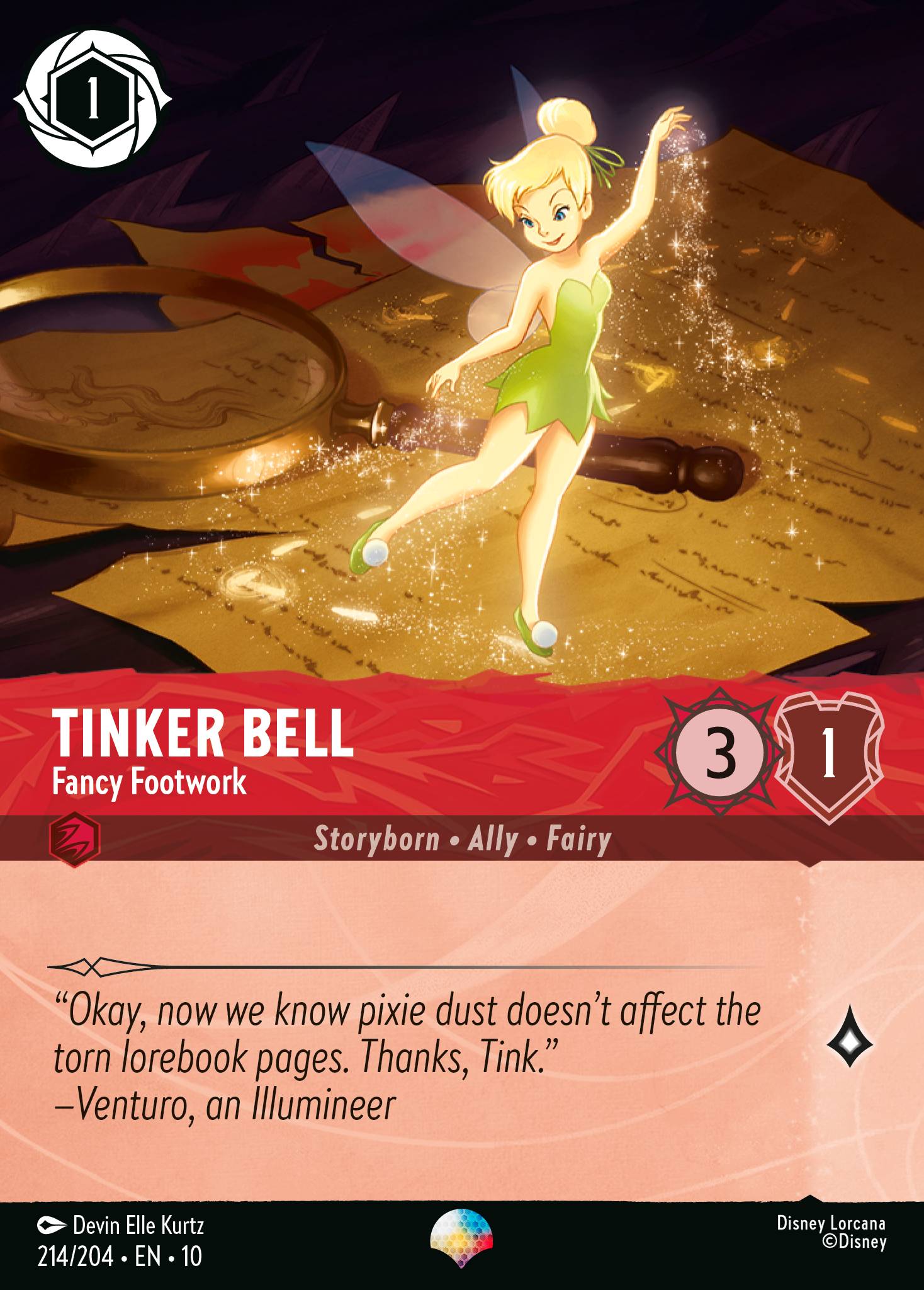Tinker Bell — Fancy Footwork Disney Lorcana card