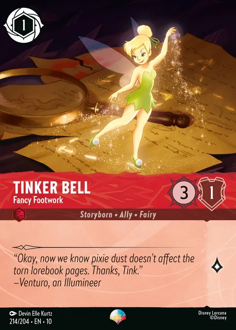 Tinker Bell — Fancy Footwork Disney Lorcana card