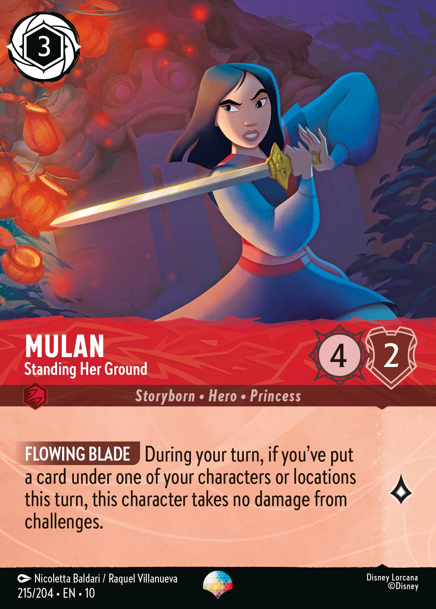 Mulan — Standing Her Ground Disney Lorcana card