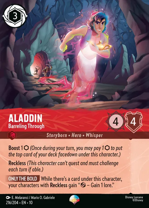 Aladdin — Barreling Through Disney Lorcana card