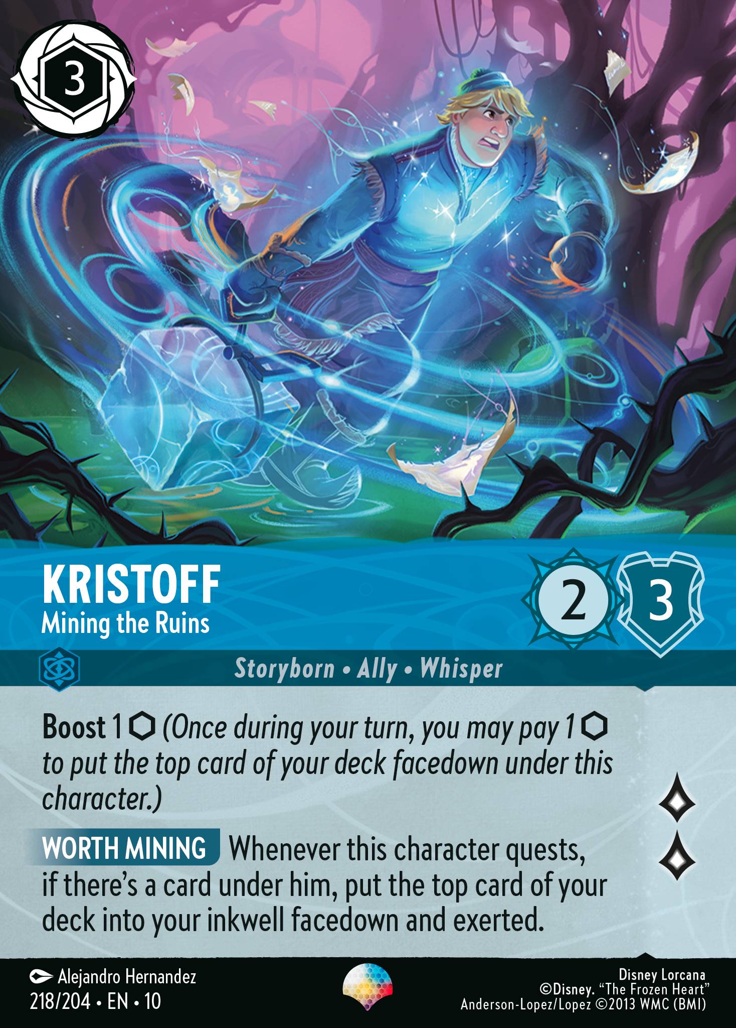 Kristoff — Mining the Ruins Disney Lorcana card