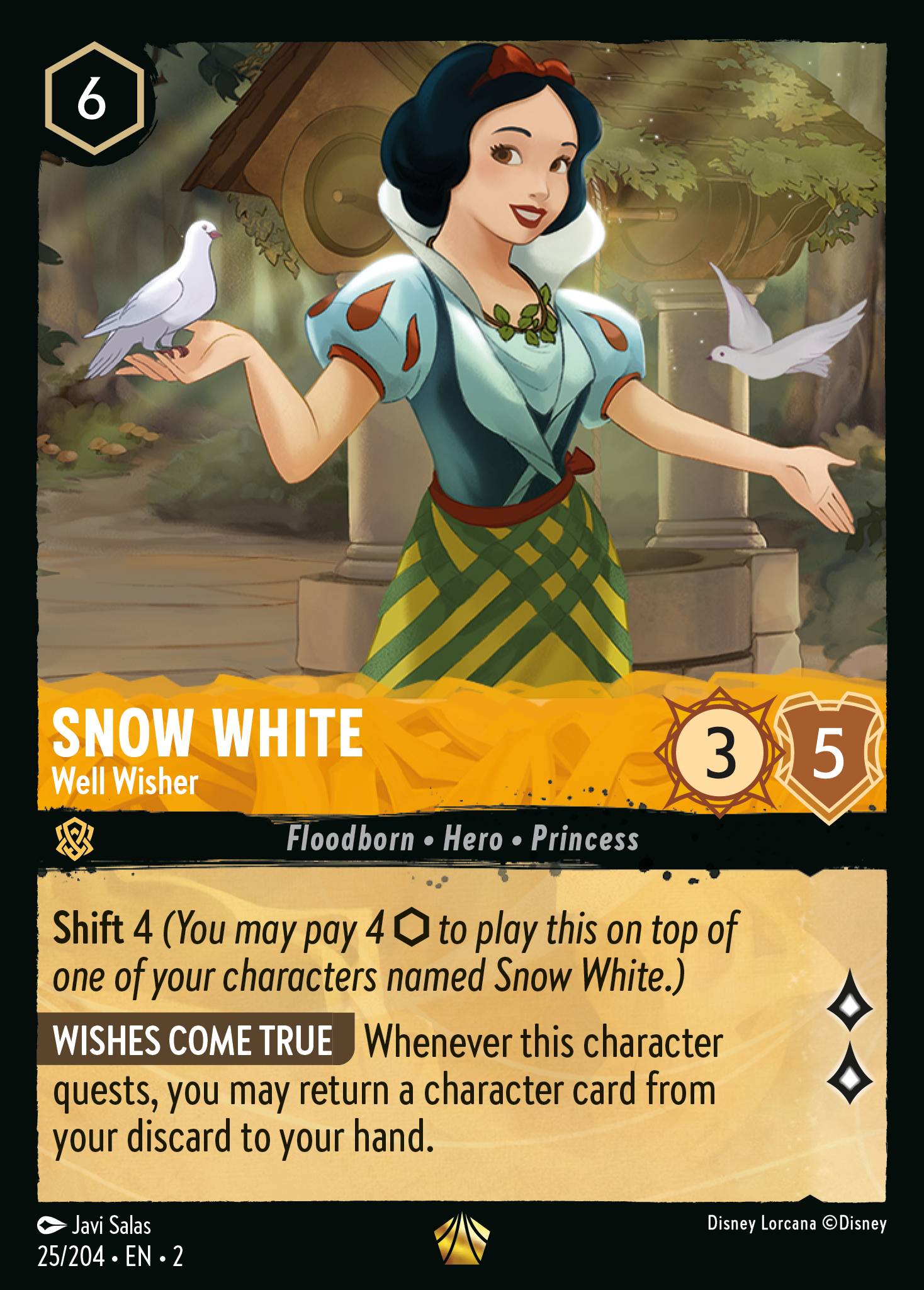 Snow White — Well Wisher Disney Lorcana card