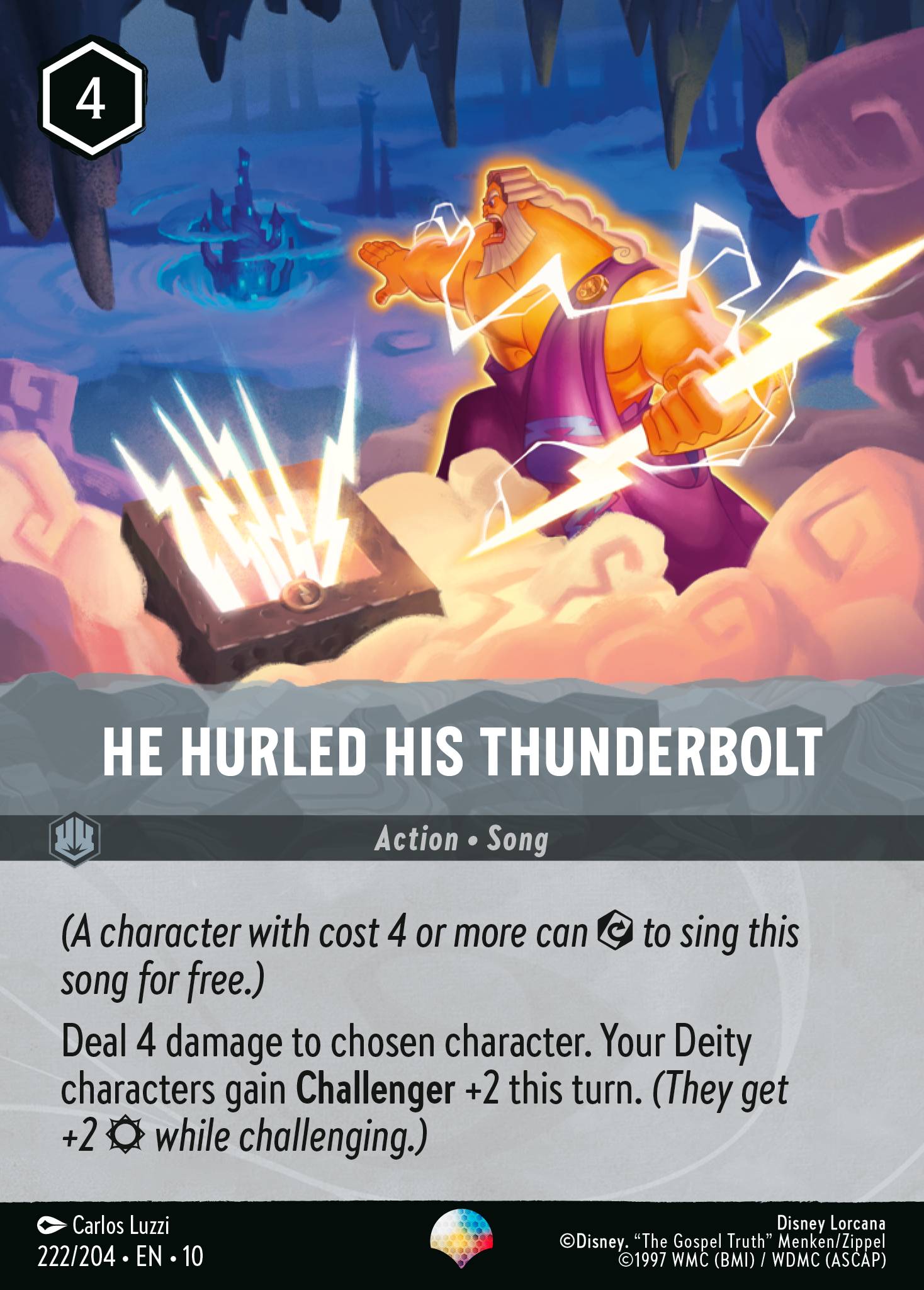 He Hurled His Thunderbolt Disney Lorcana card