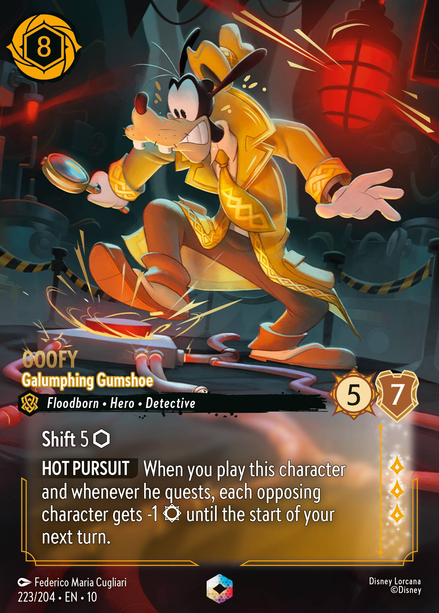 Goofy — Galumphing Gumshoe Disney Lorcana card