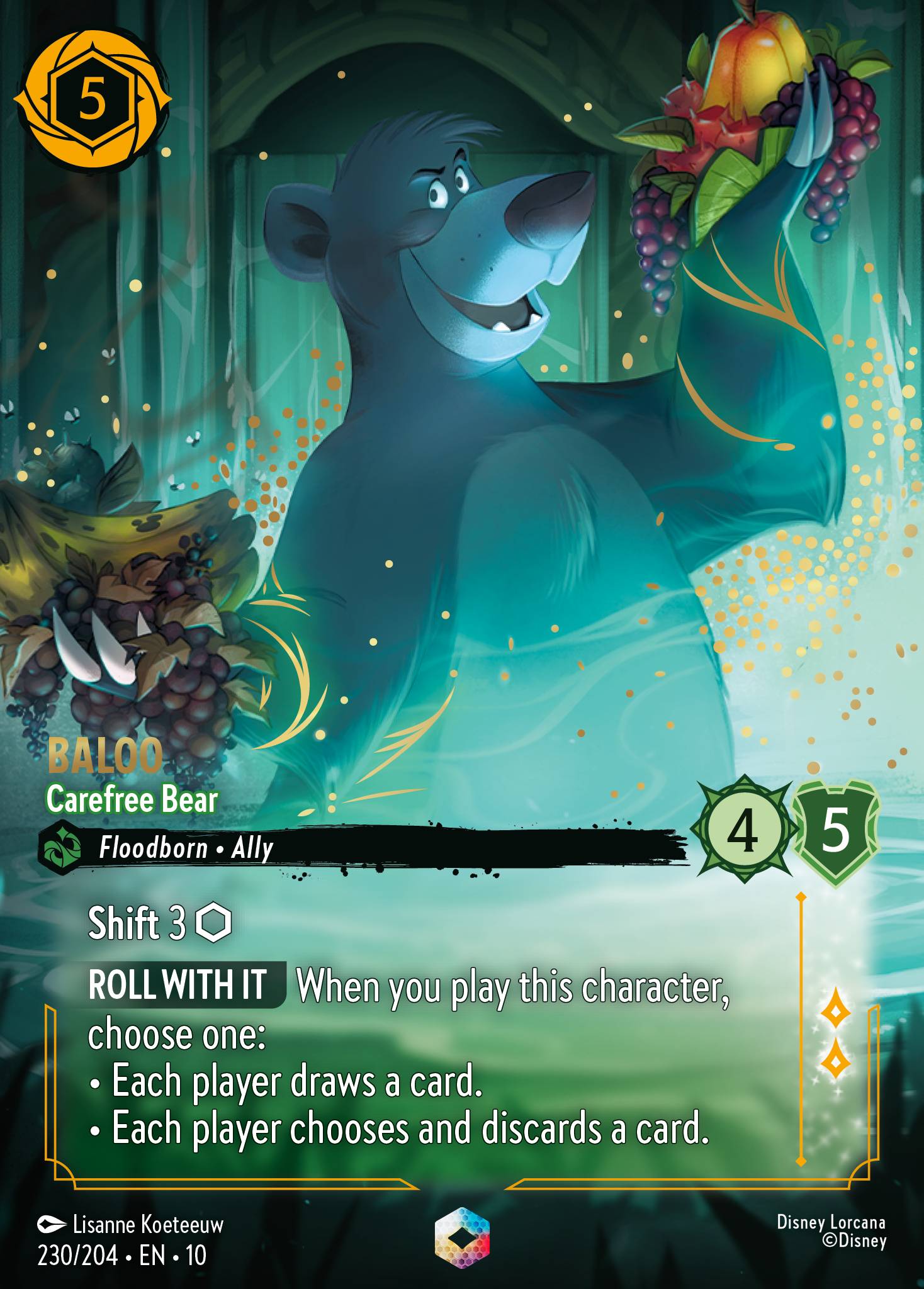 Baloo — Carefree Bear Disney Lorcana card