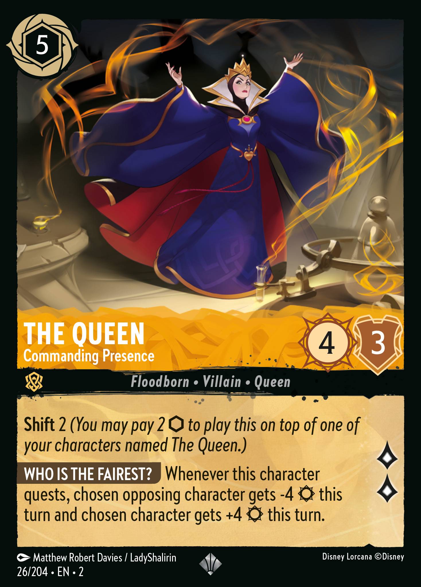The Queen — Commanding Presence Disney Lorcana card