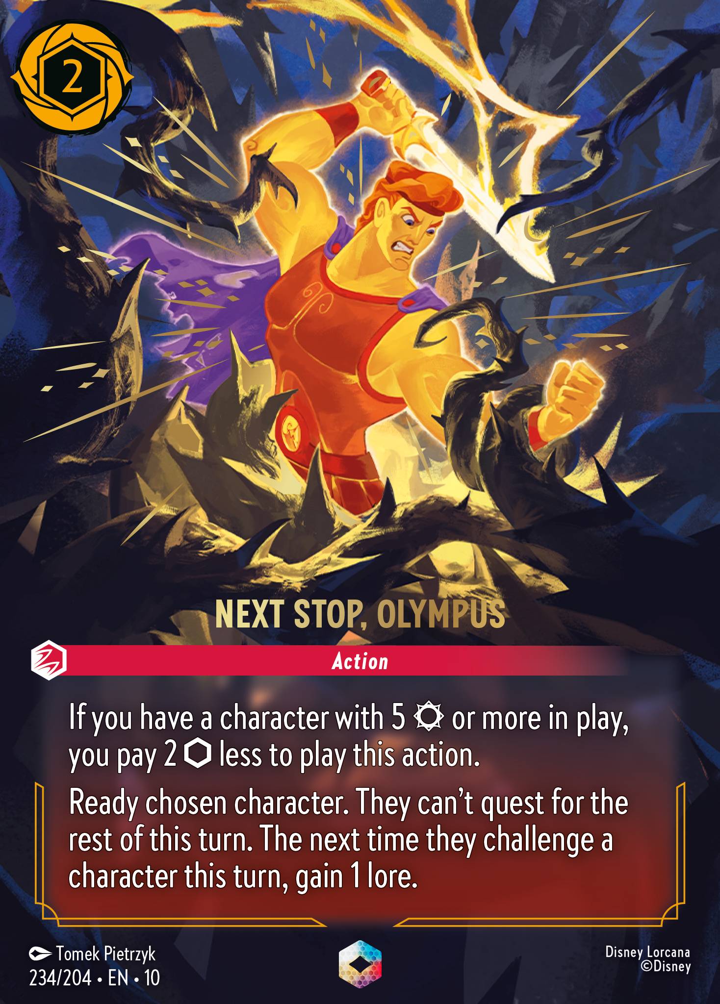 Next Stop, Olympus Disney Lorcana card