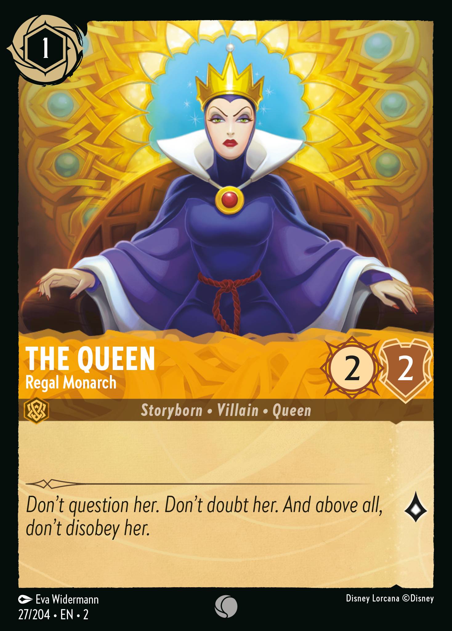 The Queen — Regal Monarch Disney Lorcana card