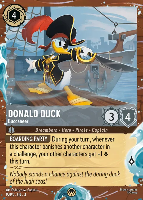 Donald Duck — Buccaneer Disney Lorcana card