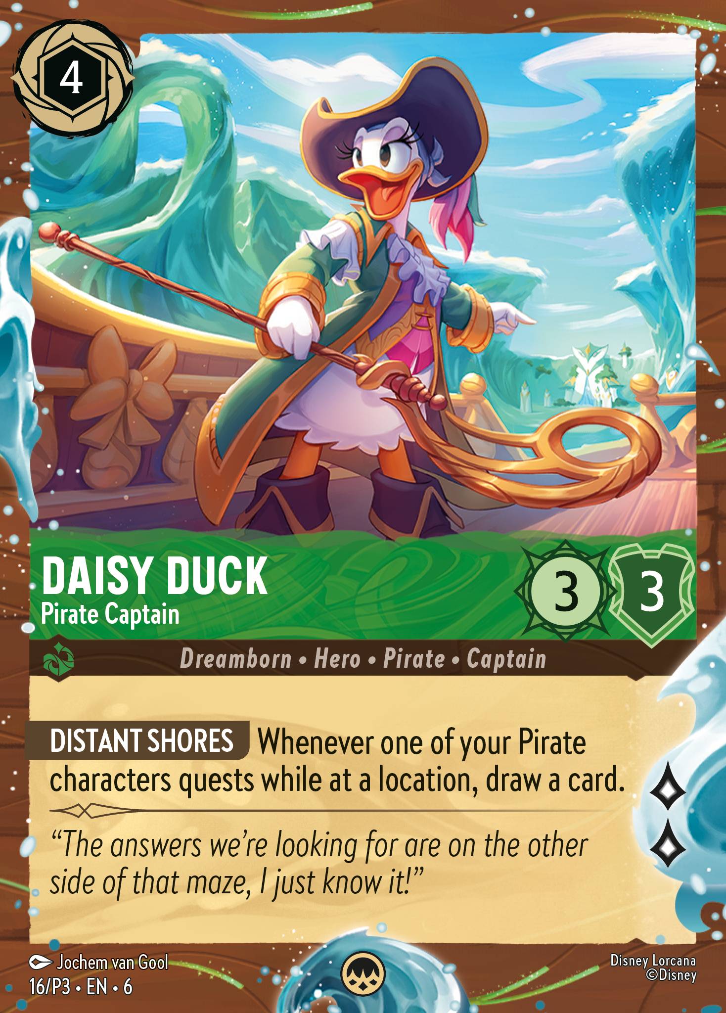 Daisy Duck — Pirate Captain Disney Lorcana card