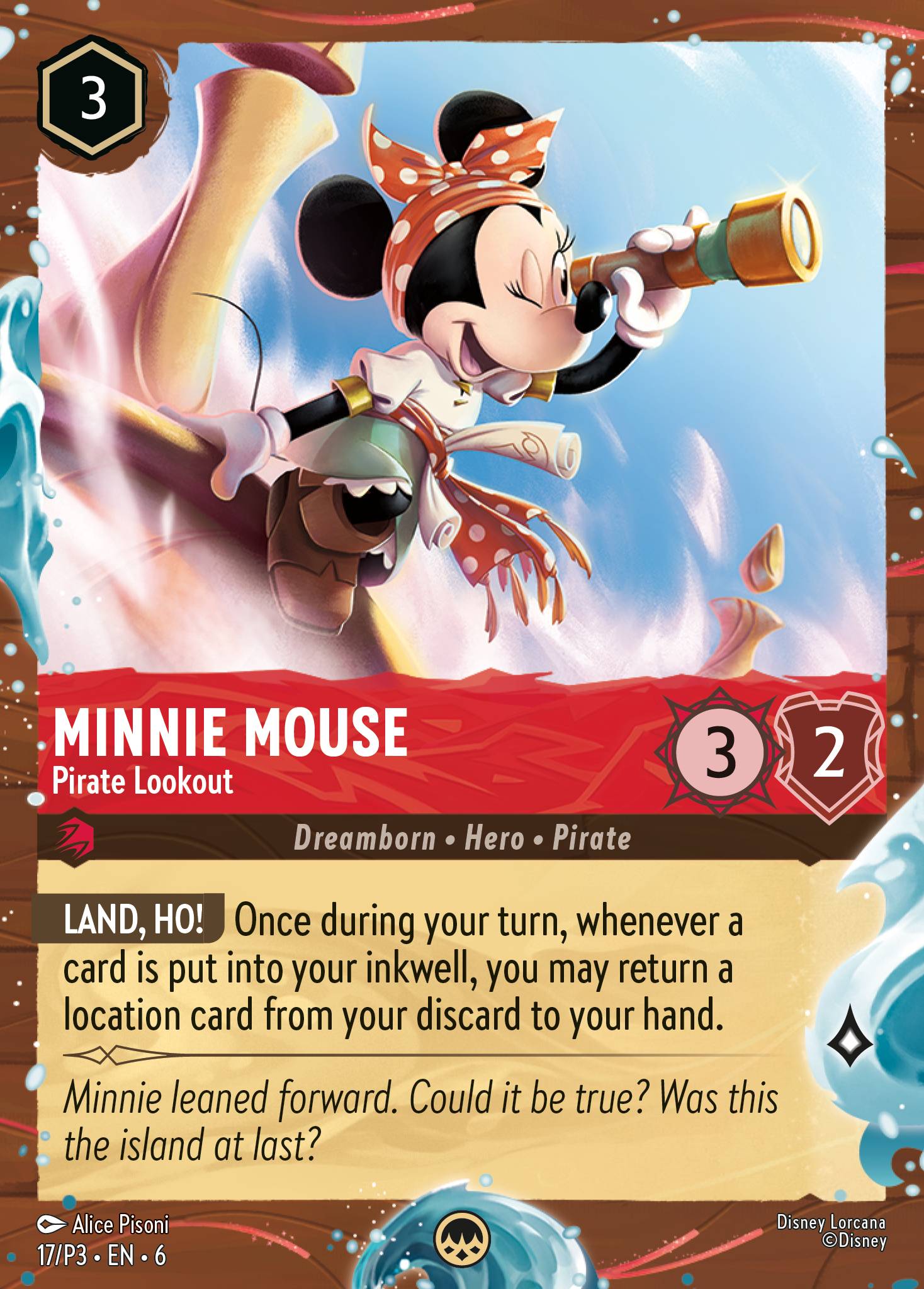 Minnie Mouse — Pirate Lookout Disney Lorcana card