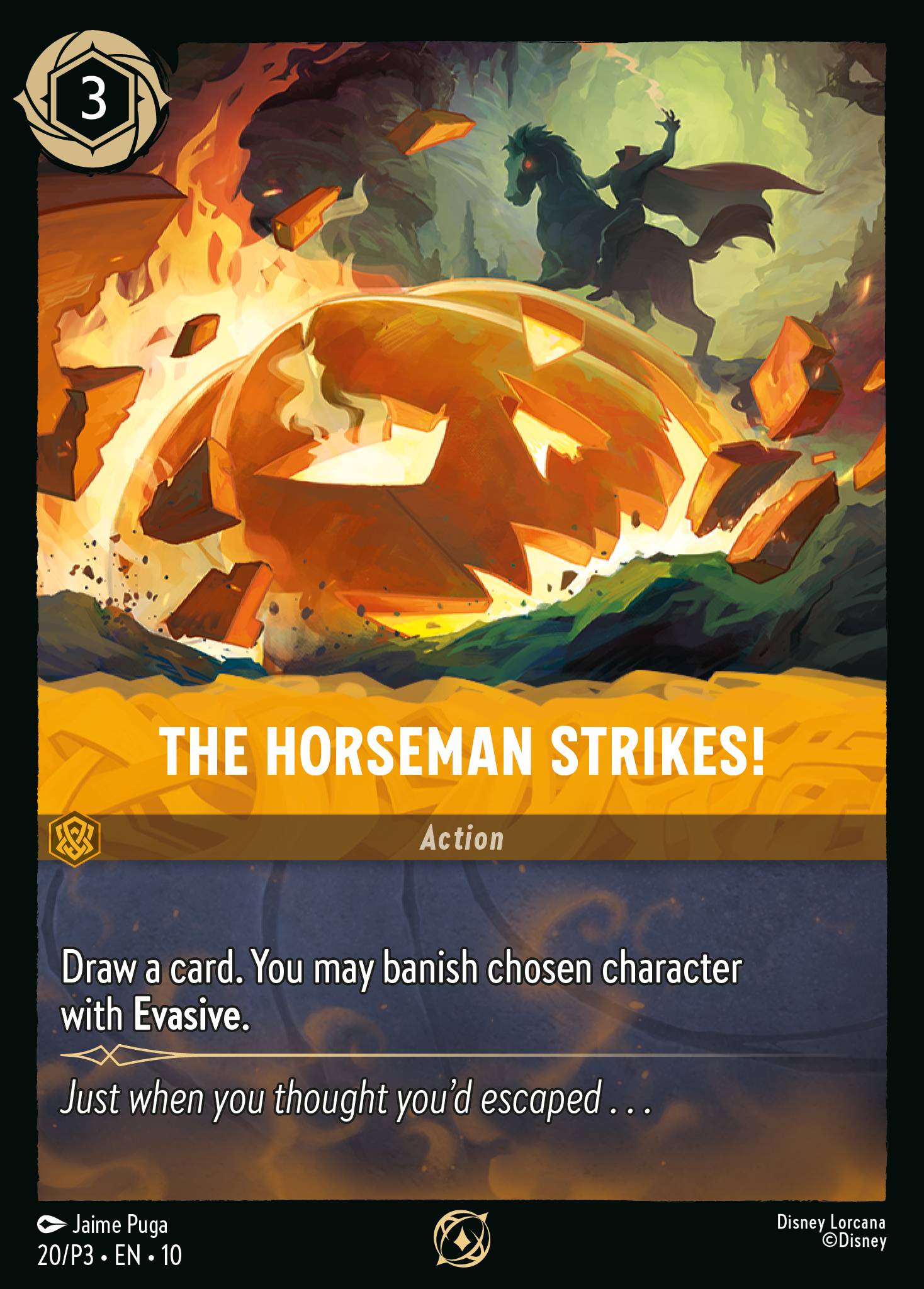 The Horseman Strikes! Disney Lorcana card