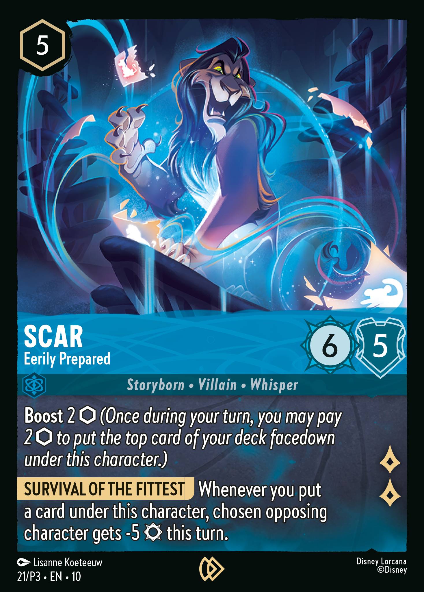 Scar — Eerily Prepared Disney Lorcana card