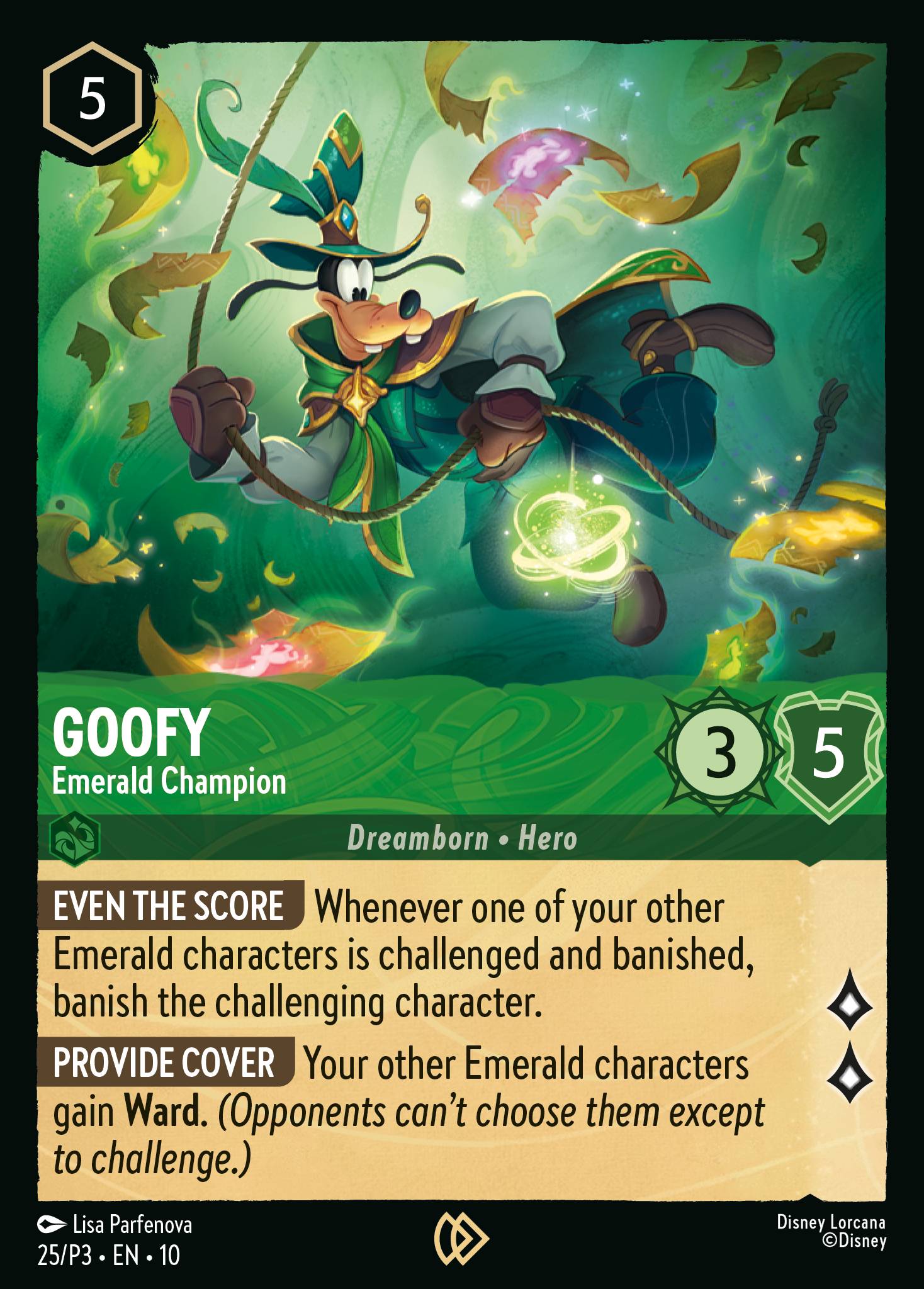 Goofy — Emerald Champion Disney Lorcana card