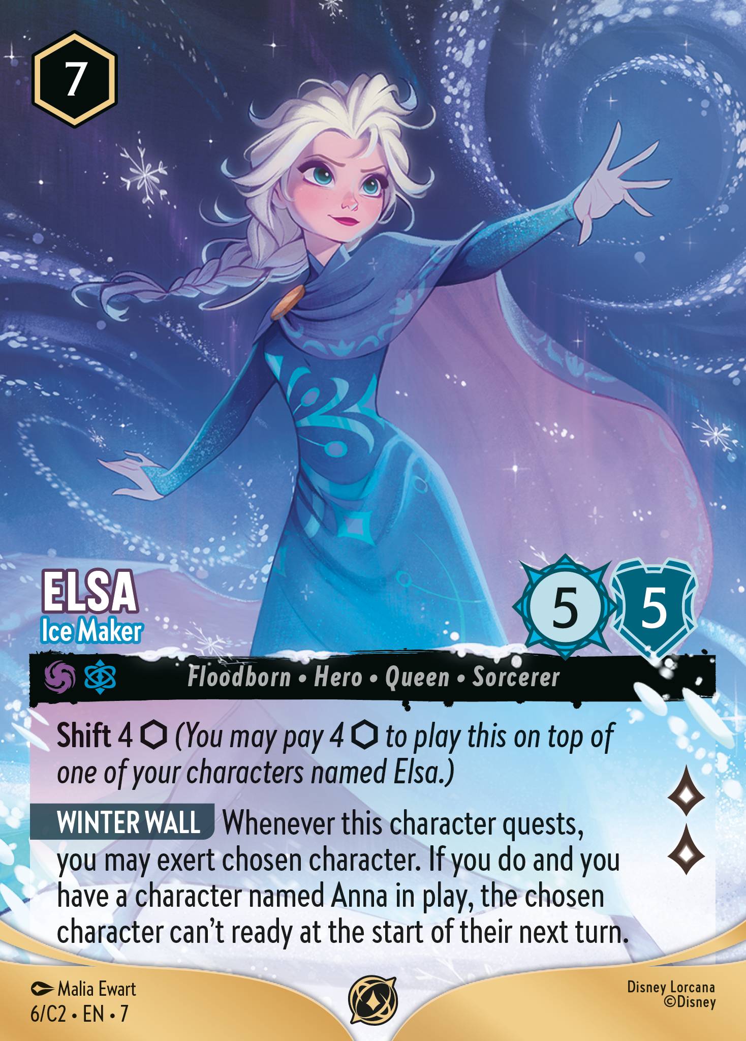 Elsa — Ice Maker Disney Lorcana card