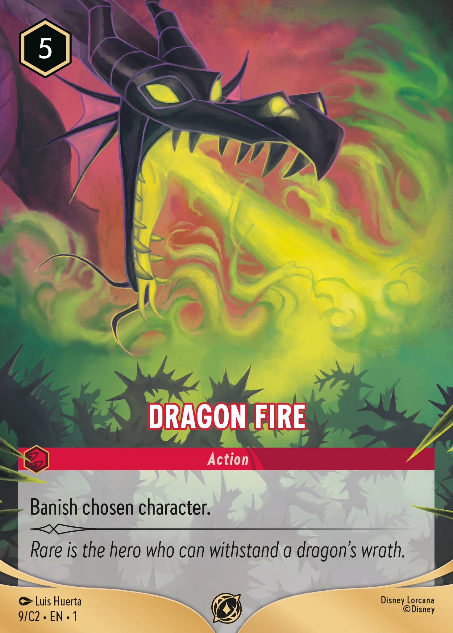 Dragon Fire Disney Lorcana card