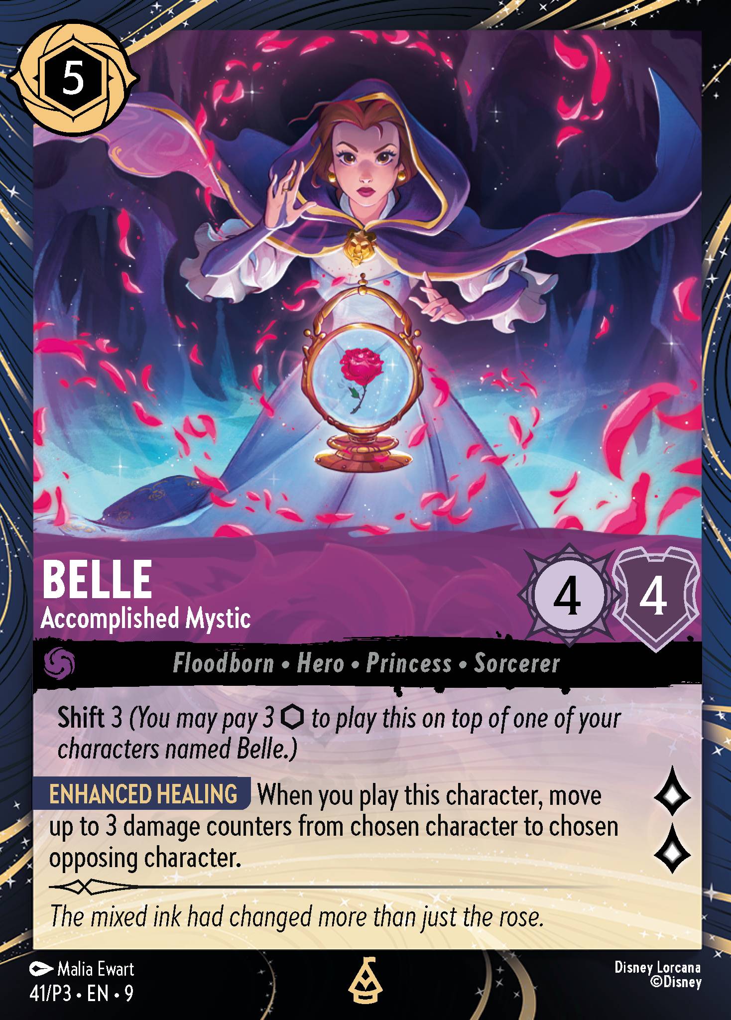 Belle — Accomplished Mystic Disney Lorcana card