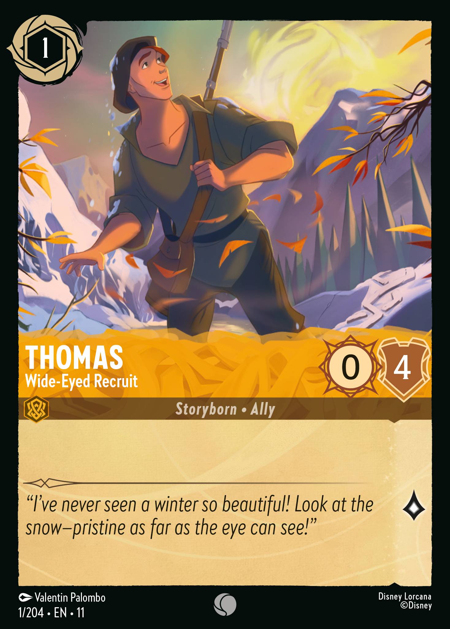 Thomas — Wide-Eyed Recruit Disney Lorcana card
