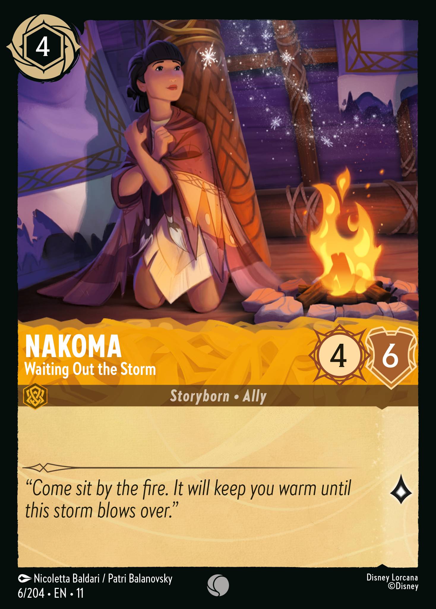 Nakoma — Waiting Out the Storm Disney Lorcana card