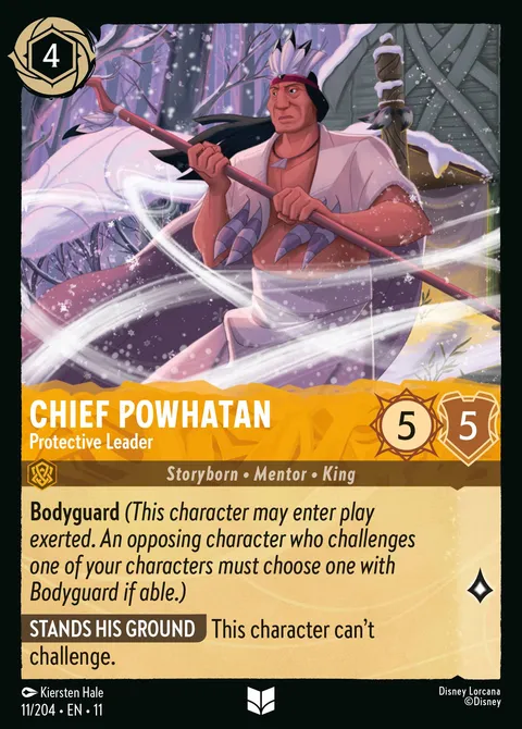 Chief Powhatan — Protective Leader Disney Lorcana card