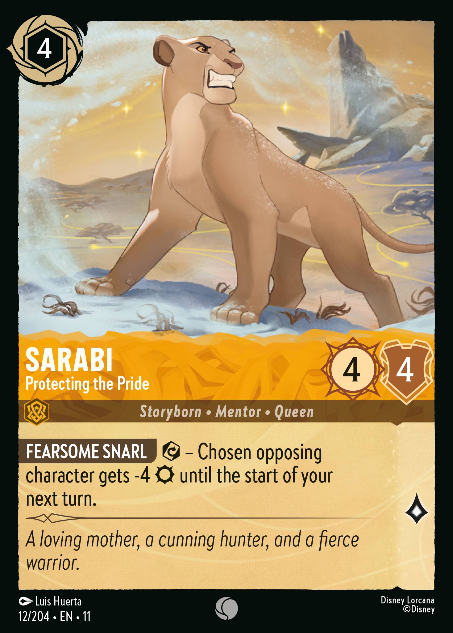 Sarabi — Protecting the Pride Disney Lorcana card
