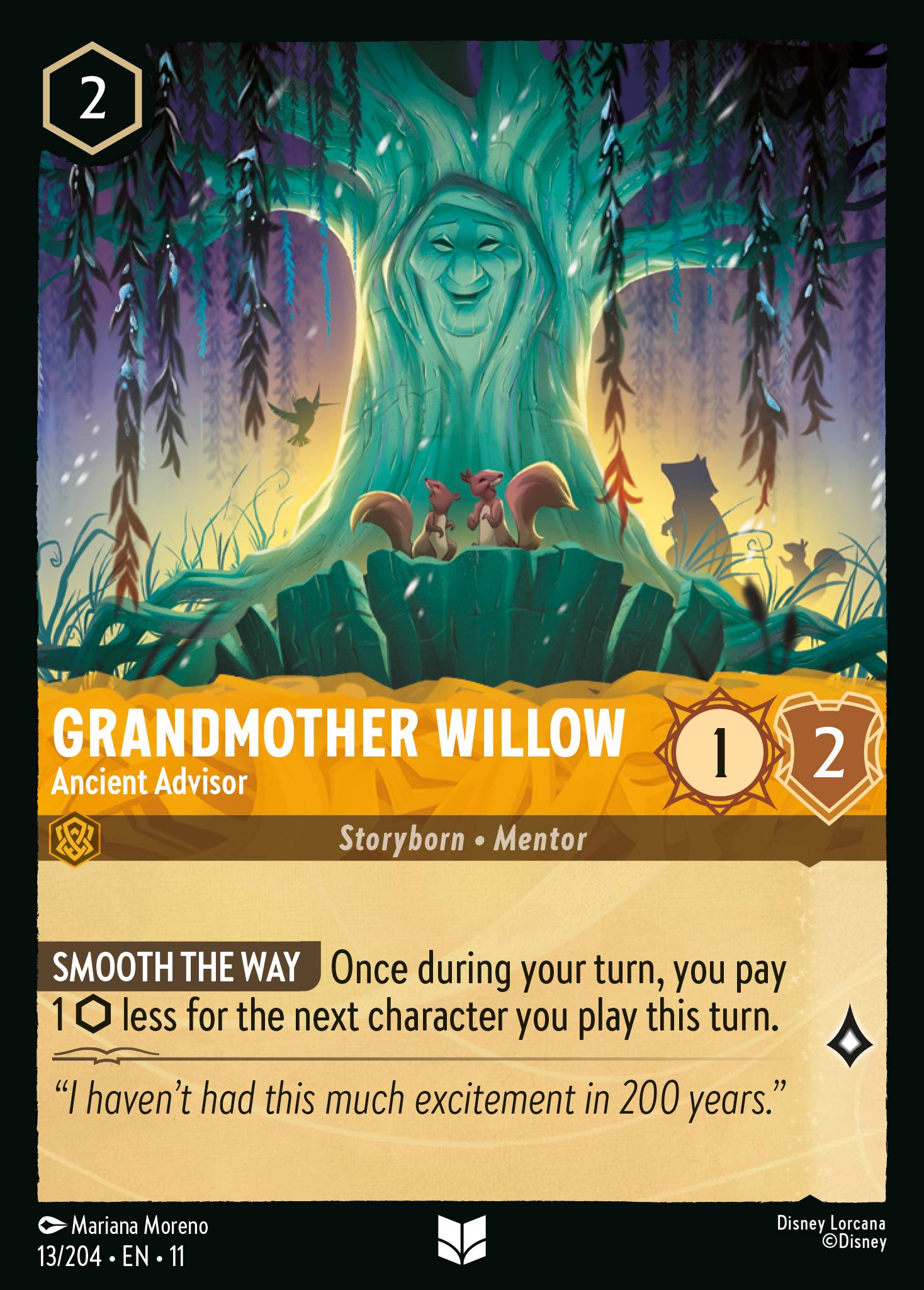 Grandmother Willow — Ancient Advisor Disney Lorcana card