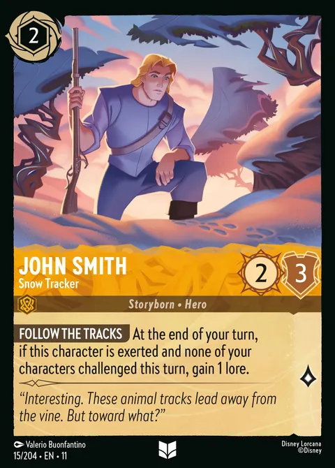 John Smith — Snow Tracker Disney Lorcana card