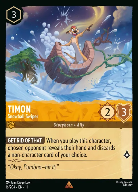 Timon — Snowball Swiper Disney Lorcana card