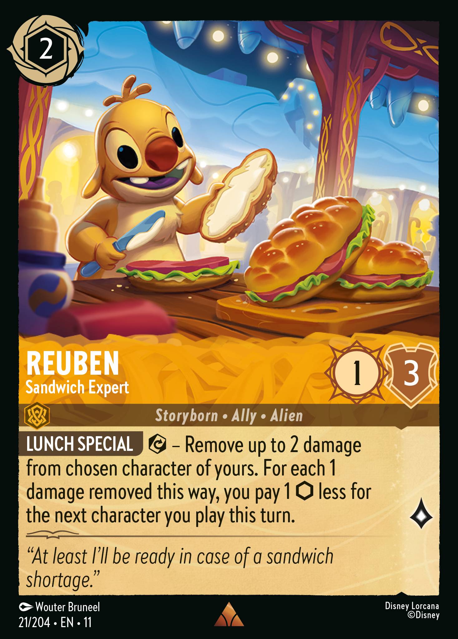Reuben — Sandwich Expert Disney Lorcana card