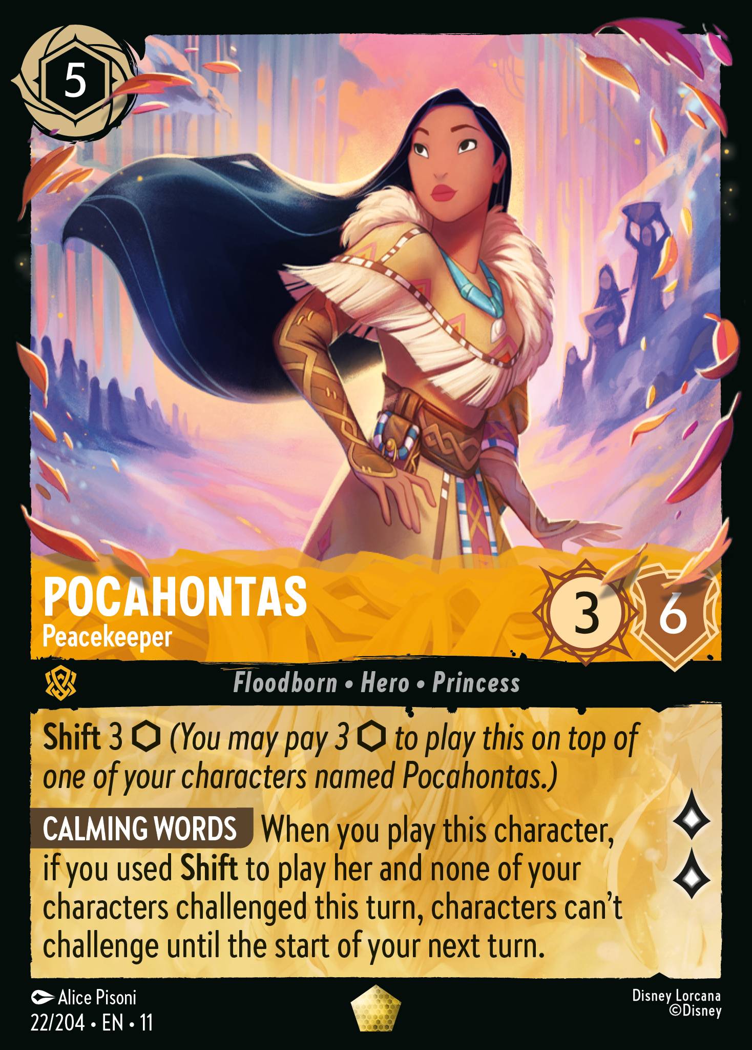 Pocahontas — Peacekeeper Disney Lorcana card