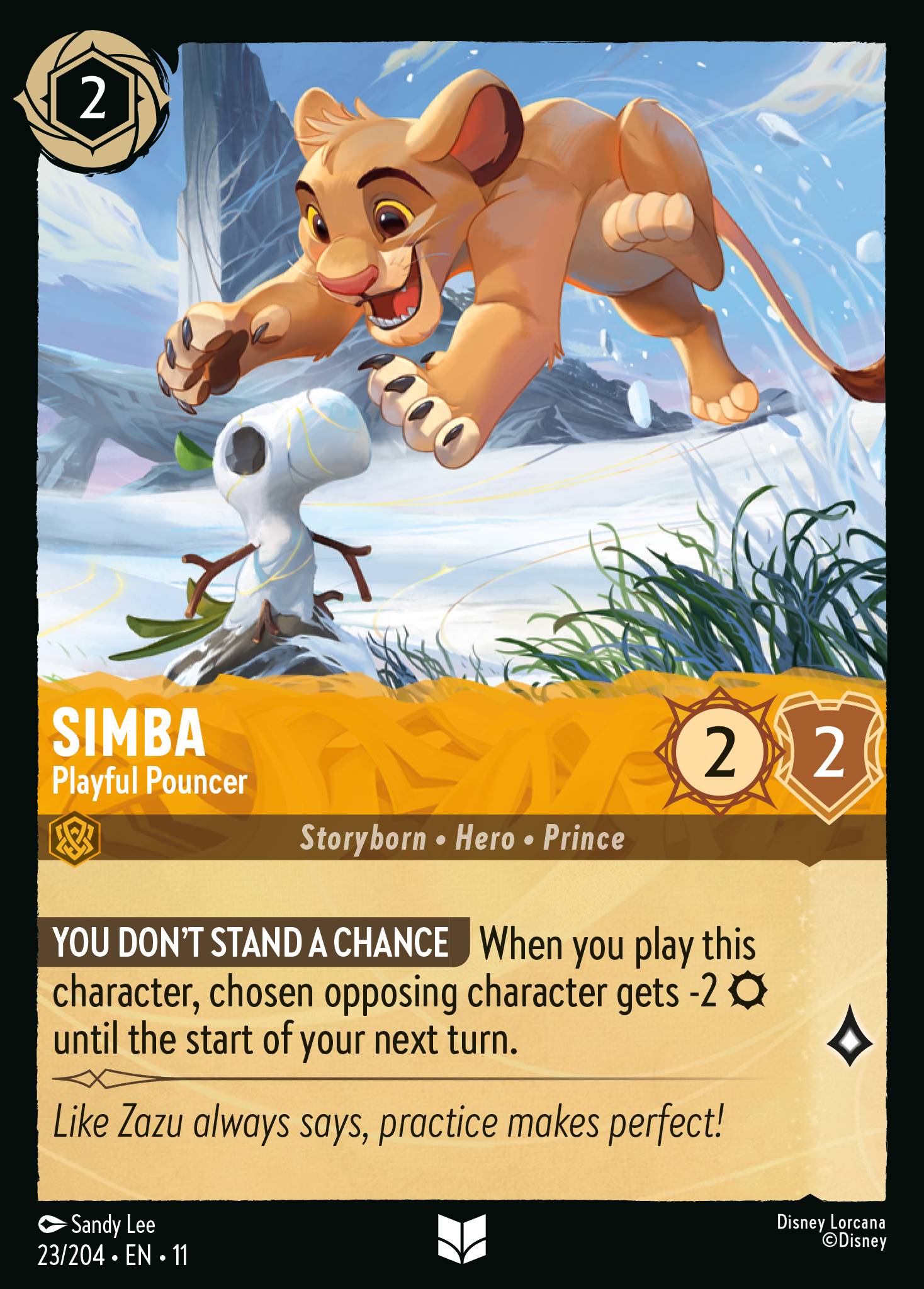 Simba — Playful Pouncer Disney Lorcana card