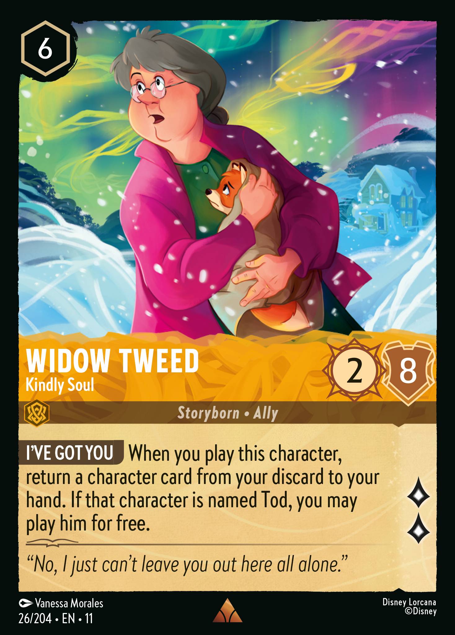 Widow Tweed — Kindly Soul Disney Lorcana card