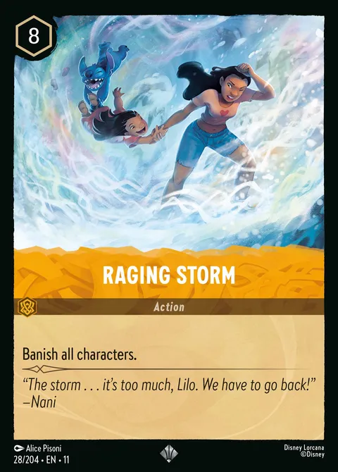 Raging Storm Disney Lorcana card
