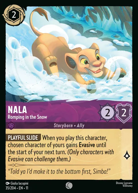Nala — Romping in the Snow Disney Lorcana card