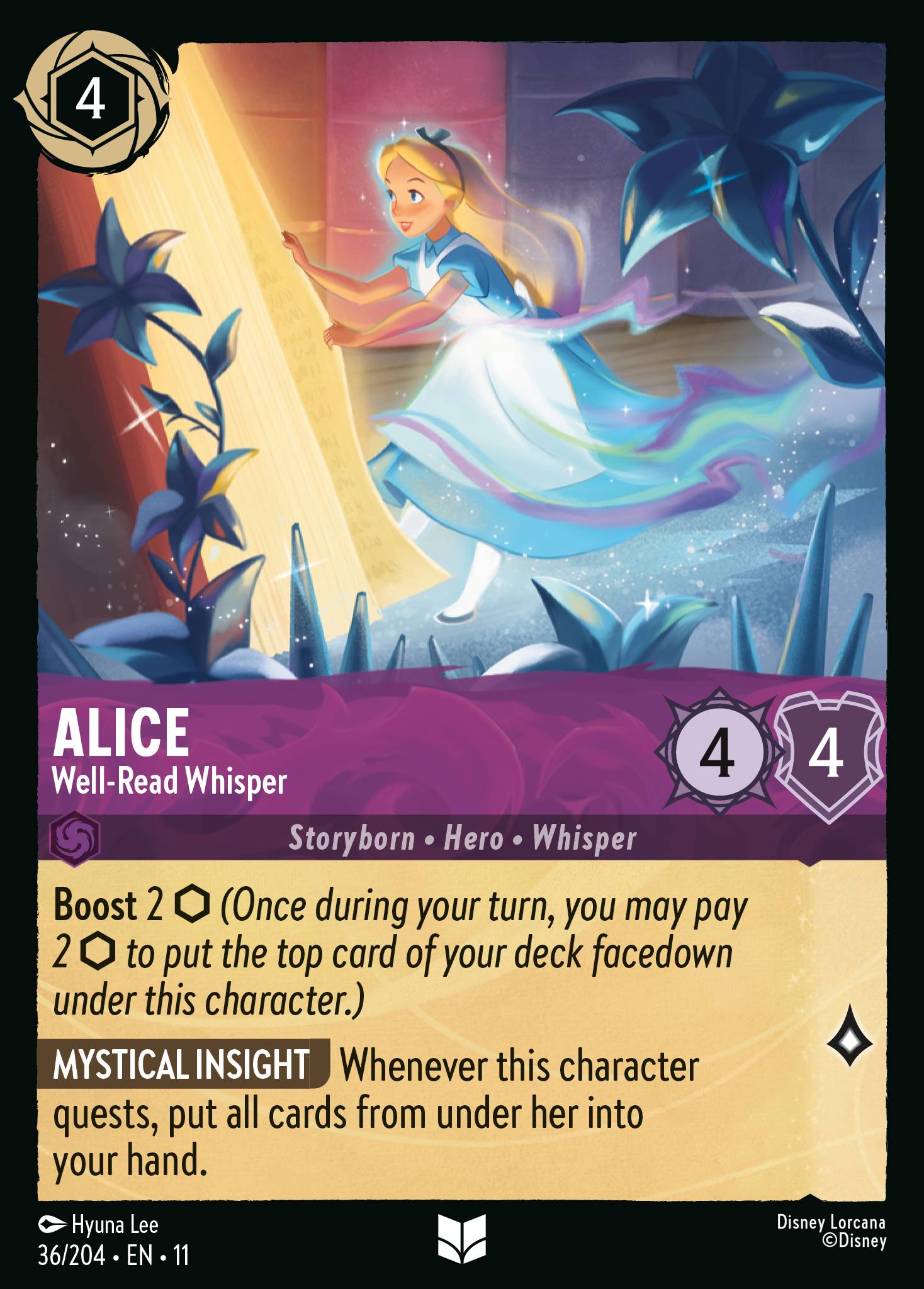 Alice — Well-Read Whisper Disney Lorcana card