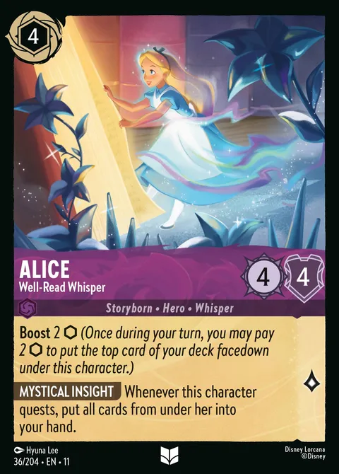 Alice — Well-Read Whisper Disney Lorcana card