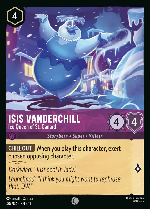 Isis Vanderchill — Ice Queen of St. Canard Disney Lorcana card