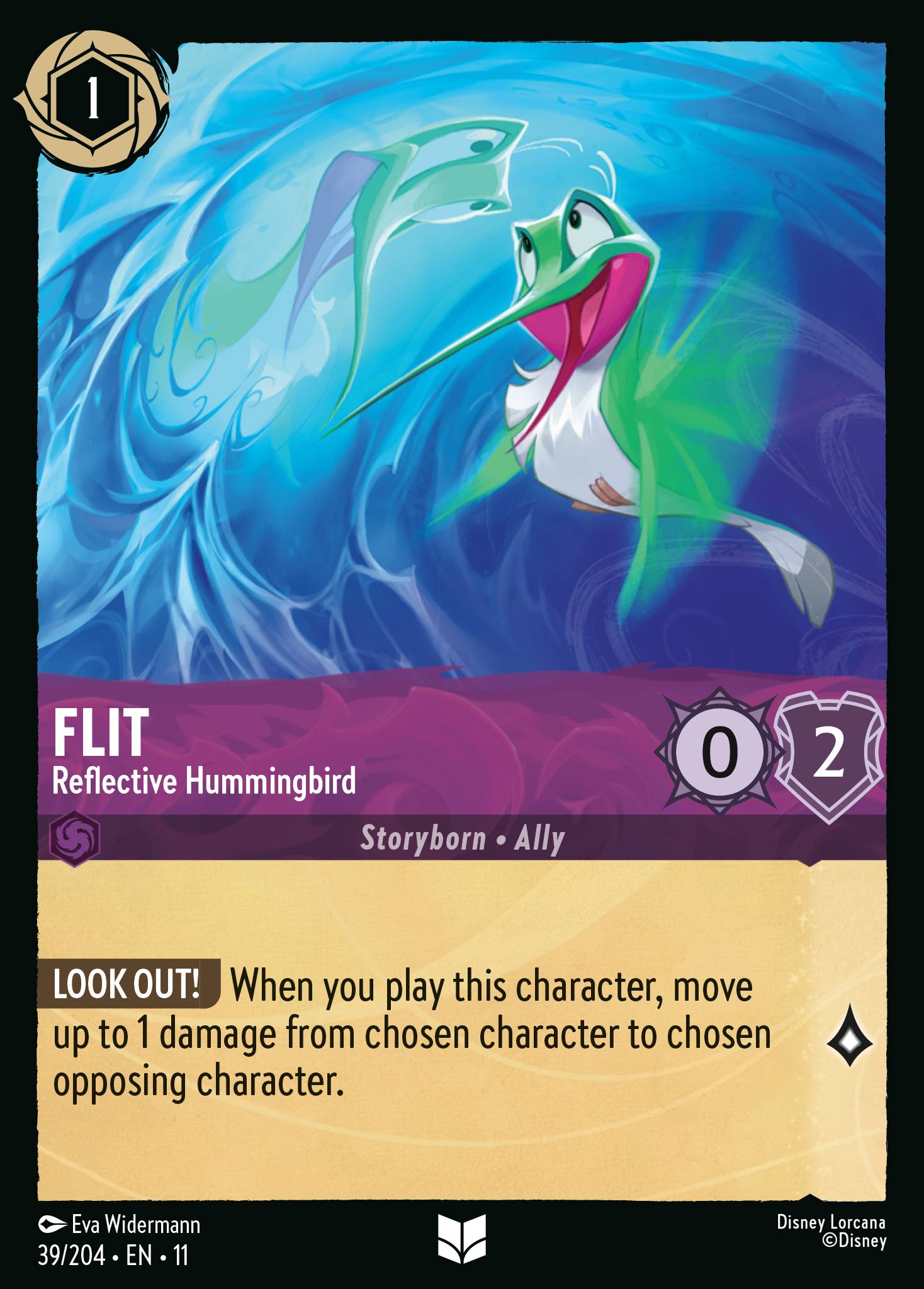 Flit — Reflective Hummingbird Disney Lorcana card