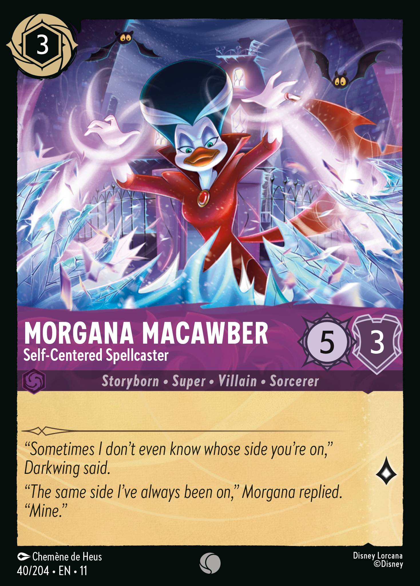 Morgana Macawber — Self-Centered Spellcaster Disney Lorcana card