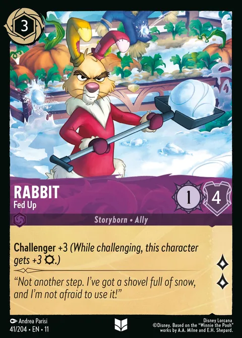 Rabbit — Fed Up Disney Lorcana card