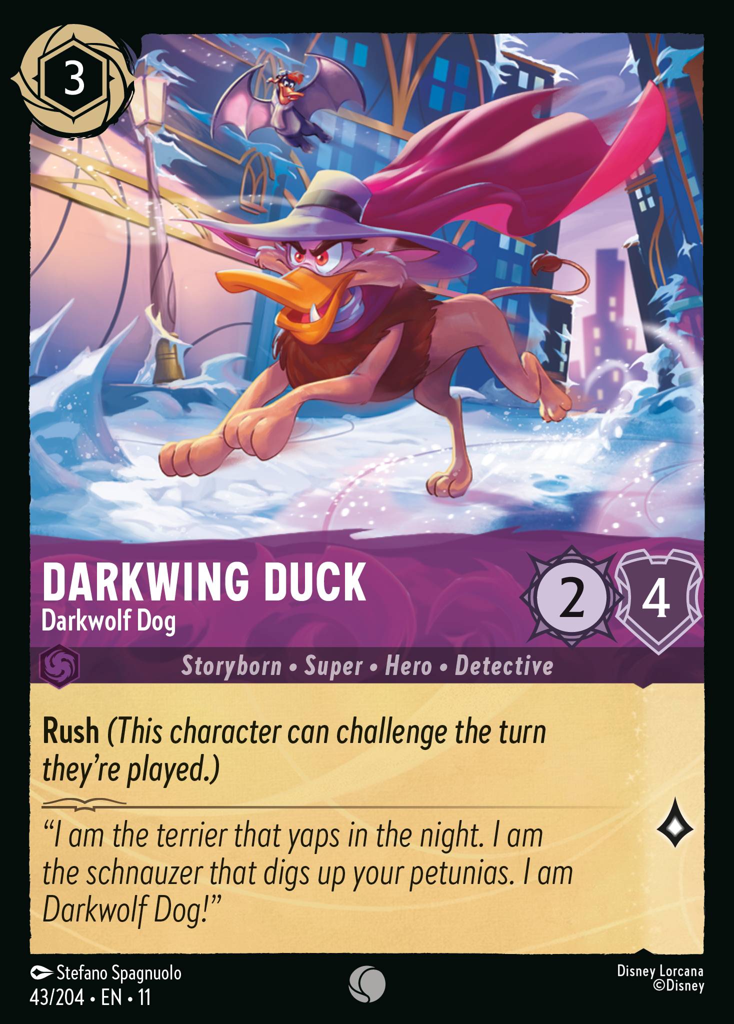Darkwing Duck — Darkwolf Dog Disney Lorcana card