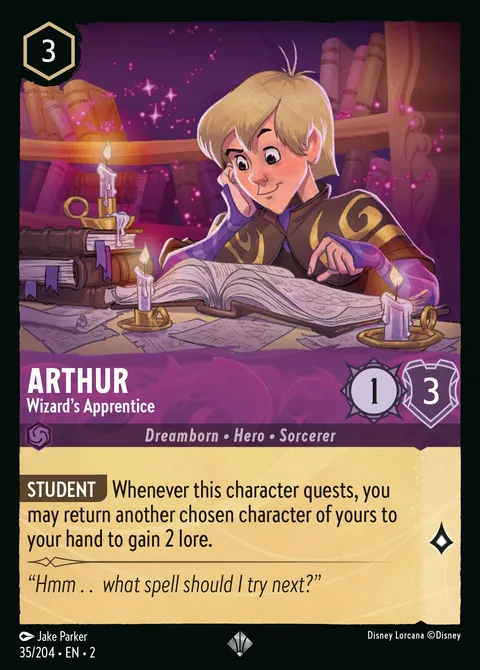 Arthur — Wizard's Apprentice Disney Lorcana card