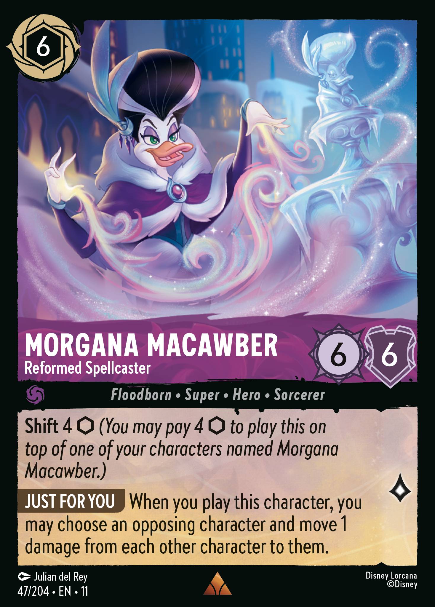 Morgana Macawber — Reformed Spellcaster Disney Lorcana card